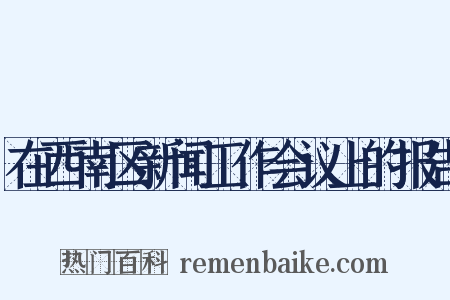 在西南区新闻工作会议上的报告是什么意思的图片